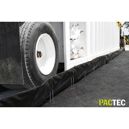 PACTEC Secondary Containment Berm w/Removable Brackets, 12x25x12, 40 mil PT122512